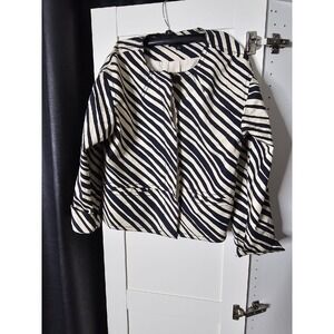 Ann Taylor Striped Blazer Jacket Career‎ Office Wear Business Casual M